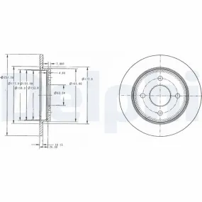 Disque de frein DELPHI BG3054C 